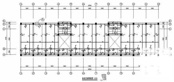 框架结构住宅楼结构CAD施工图纸（5层桩基础）(梁配筋图) - 1