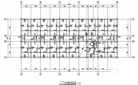 框架结构宾馆结构CAD施工图纸（4层独立基础）(平面布置图) - 1