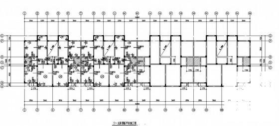 异形柱框架结构住宅楼结构CAD施工图纸（6层桩基础） - 1