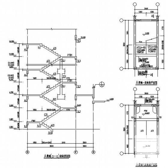 异形柱框架结构住宅楼结构CAD施工图纸（6层桩基础） - 4