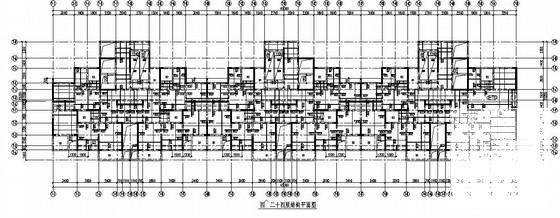 24层桩基础剪力墙公寓结构CAD施工图纸（6度抗震）(楼梯平面图) - 1