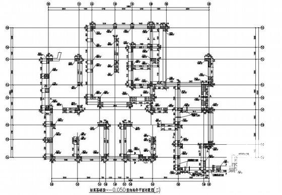 24层桩基础剪力墙公寓结构CAD施工图纸（6度抗震）(楼梯平面图) - 2