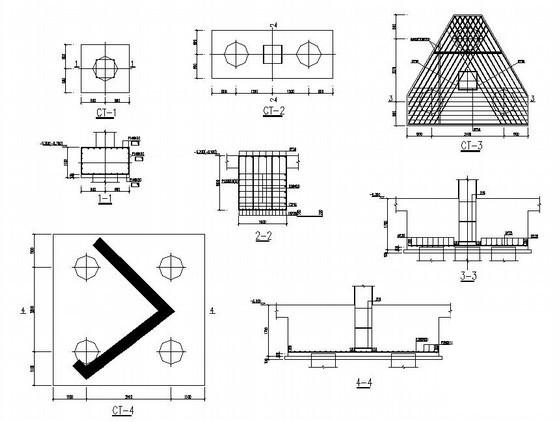 框架剪力墙结构住院大楼结构CAD施工图纸（12层桩基础）(平面布置图) - 4