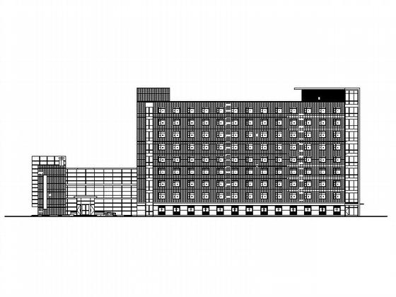 9层假日酒店建筑施工CAD图纸(框架剪力墙结构) - 1