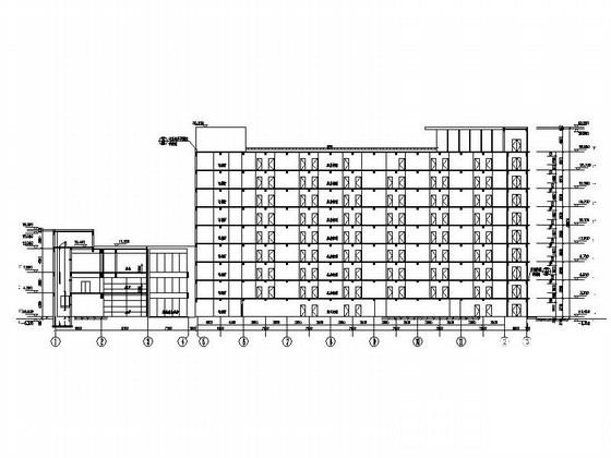 现代风格9层假日酒店建筑施工CAD图纸（框架结构）(卫生间大样) - 2