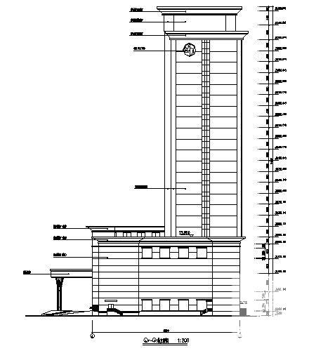 24层五星酒店建筑设计CAD施工图纸 - 2