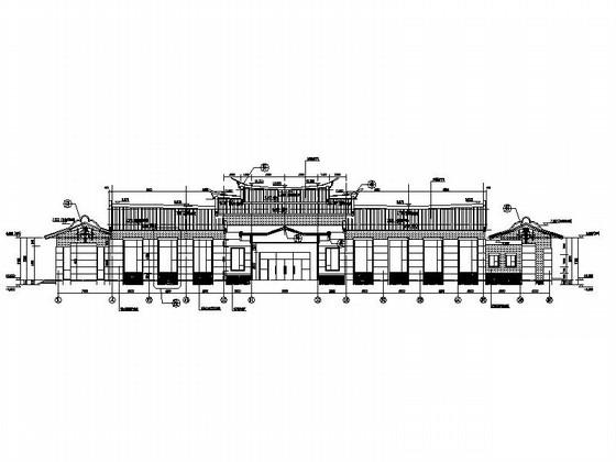 2层中式风格宾馆建筑CAD施工图纸 - 2