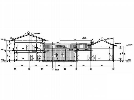 2层中式风格宾馆建筑CAD施工图纸 - 4