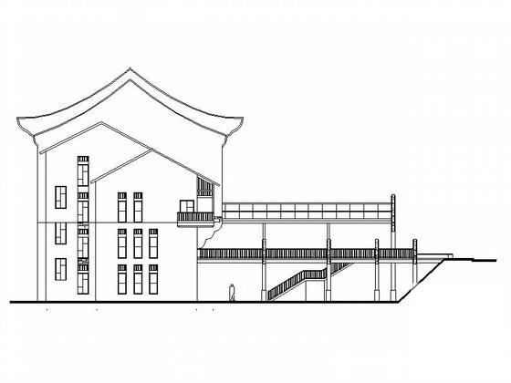 4层度假式酒店建筑施工CAD图纸 - 2