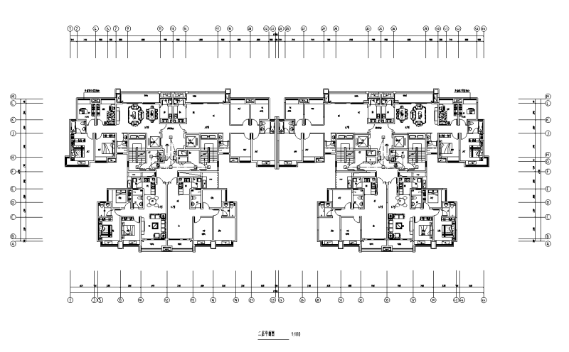 高层住宅H9-H13栋电施施工图纸平面图 - 2