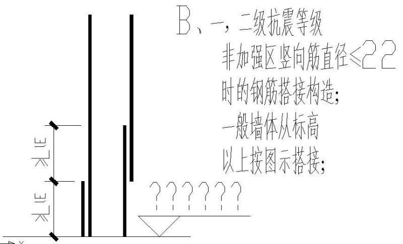 墙身竖向筋节点详图 - 2