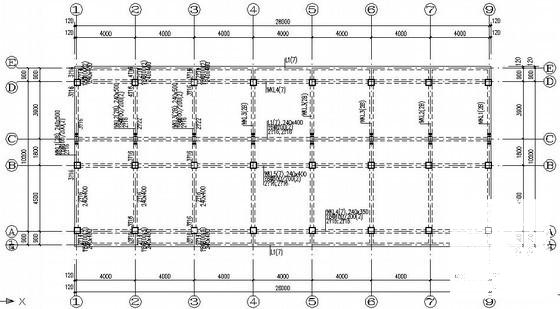 混凝土搅拌厂综合楼结构CAD施工图纸（独立基础）(平面布置图) - 2