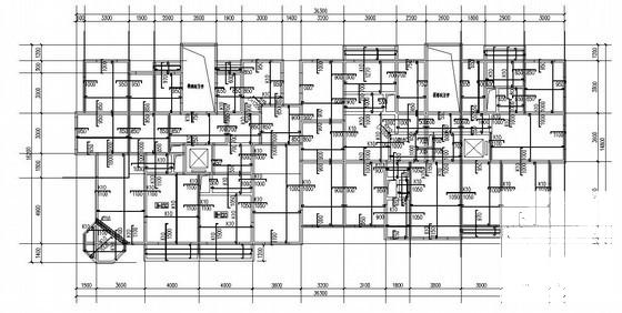 剪力墙结构住宅楼结构CAD施工图纸（12层筏板基础） - 1