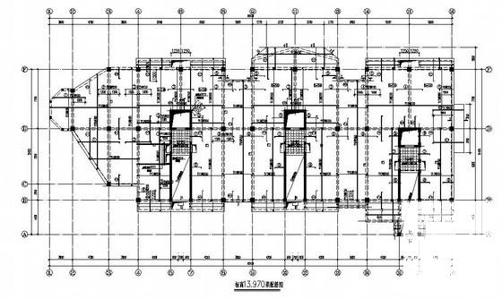 框剪会所结构CAD施工图纸（6层筏型基础）(梁配筋图) - 3