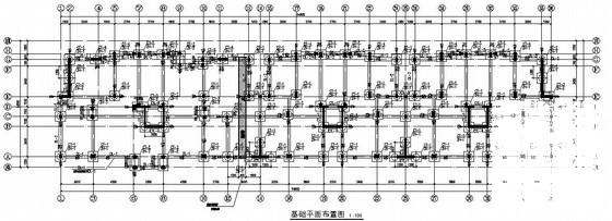 框剪结构住宅楼结构CAD施工图纸（11层桩基础）(平面布置图) - 3