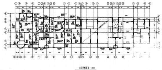 7层筏板基础剪力墙结构住宅楼结构CAD施工图纸 - 2