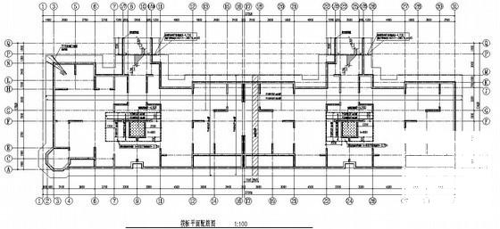 7层筏板基础剪力墙结构住宅楼结构CAD施工图纸 - 3