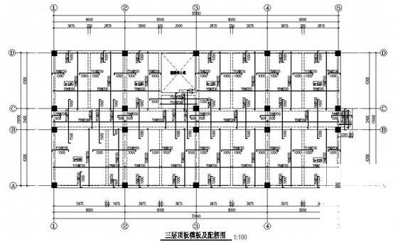 框架结构公寓结构CAD施工图纸（4层独立基础）(楼梯详图) - 1