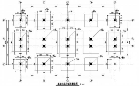 框架结构公寓结构CAD施工图纸（4层独立基础）(楼梯详图) - 3