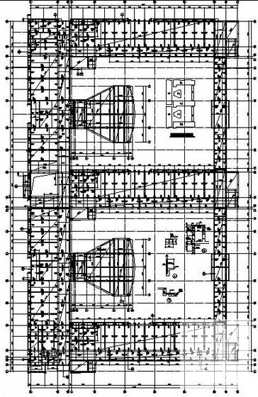 框架结构教学楼结构CAD施工图纸（4层中学教学楼） - 1