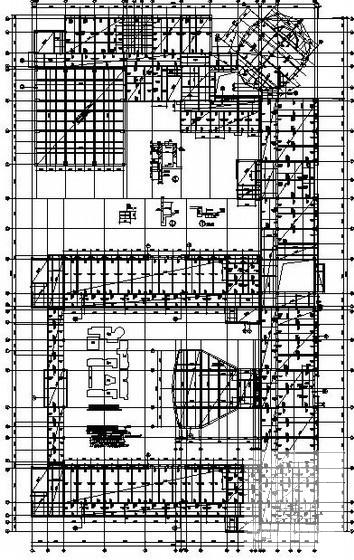 4层框架结构教学楼结构CAD施工图纸（中学教学楼桩基础） - 1