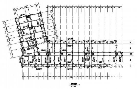 框架结构学生公寓结构CAD施工图纸（6层独立基础）(平面布置图) - 2