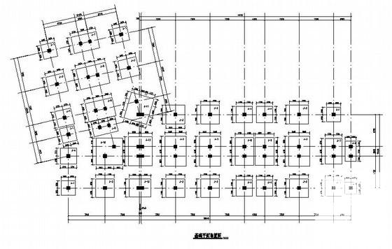 框架结构学生公寓结构CAD施工图纸（6层独立基础）(平面布置图) - 3