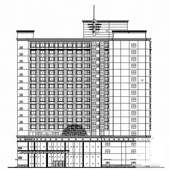 17层酒店建筑CAD施工图纸 - 1