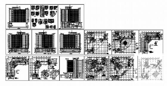 17层酒店建筑CAD施工图纸 - 4