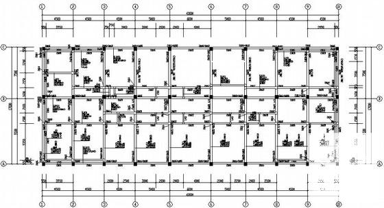 7度区4层框架结构中学教学楼结构CAD施工图纸(独立基础) - 2