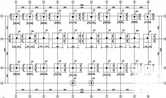 7度区4层框架结构中学教学楼结构CAD施工图纸(独立基础) - 3