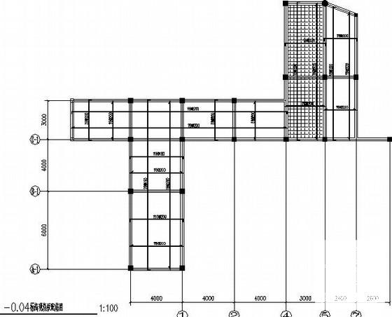 7度区独立基础局部3层框架会所结构CAD施工图纸(平面布置图) - 3