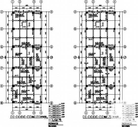 8度区局部楼梯间出屋面框架教学楼结构CAD施工图纸 - 3