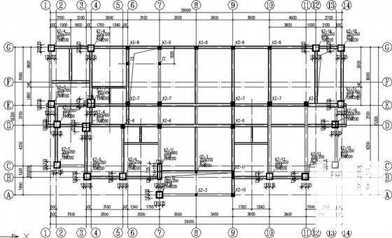 4层框架桩基础住宅楼结构CAD施工图纸(平法标注) - 1
