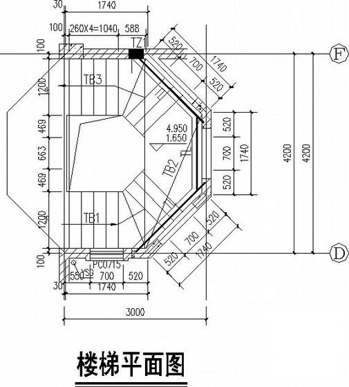 3层异形柱框架品酒店结构CAD施工图纸(坡屋顶平法) - 3