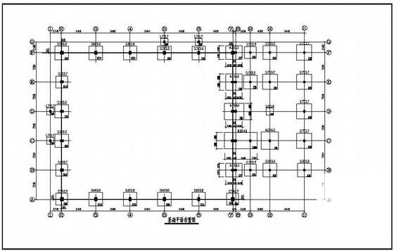 3层框架结构体育馆结构CAD施工图纸（36米跨） - 2