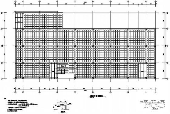 6层框架加工车间结构CAD施工图纸(空心楼盖) - 1