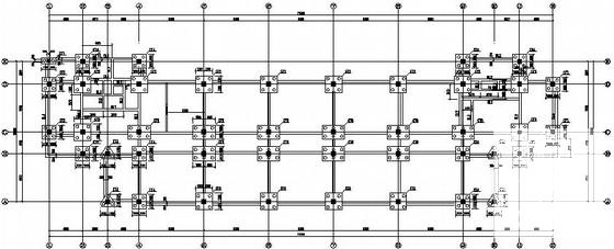 4层框架结构教学楼结构CAD施工图纸（桩基础） - 1