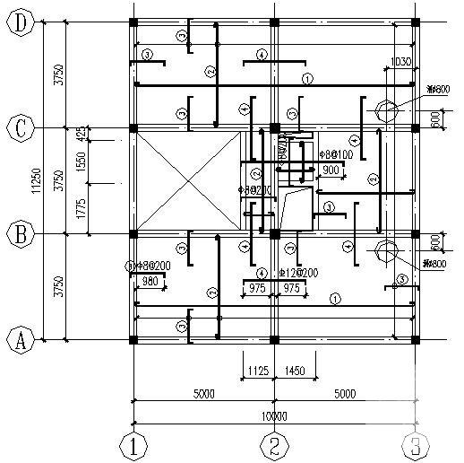 3层框架结构桩基础消防基地CAD施工图纸 - 2
