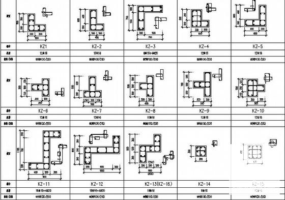 6层异形柱框架结构CAD施工图纸(建筑图纸) - 1