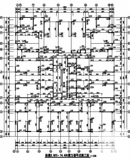 剪力墙结构住宅楼结构CAD施工图纸（33层筏板基础） - 2