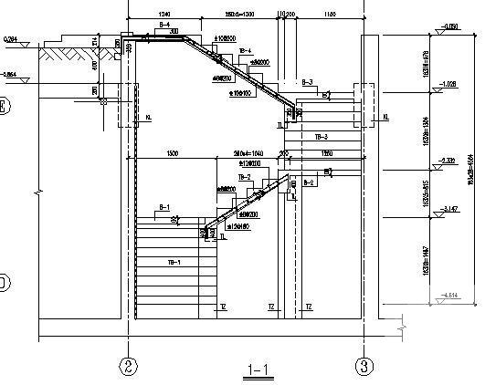 两层框架水泵房结构CAD施工图纸（挡土墙结构）(平面布置图) - 4