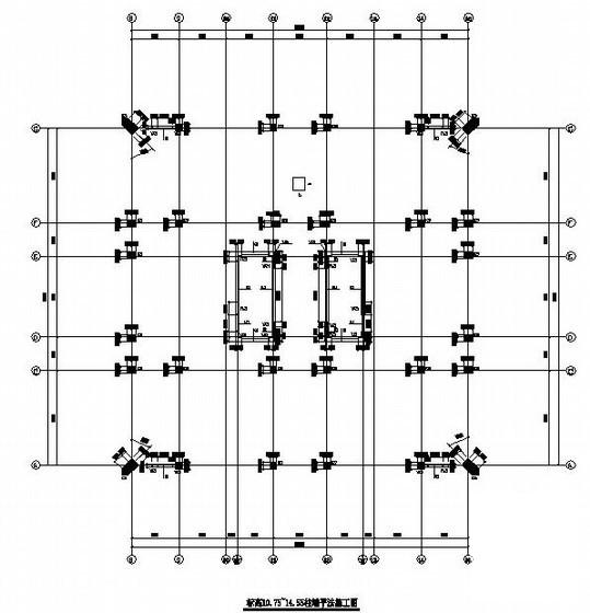 12层框剪中学综合楼结构CAD施工图纸 - 2