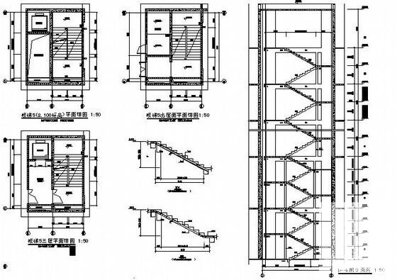 12层框剪中学综合楼结构CAD施工图纸 - 4