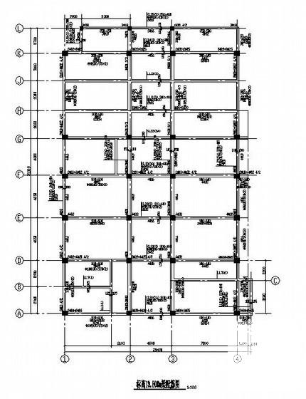 框架结构小学教学楼结构CAD施工图纸（独立基础） - 2
