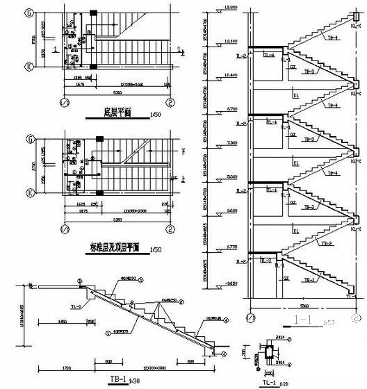 框架结构小学教学楼结构CAD施工图纸（独立基础） - 4
