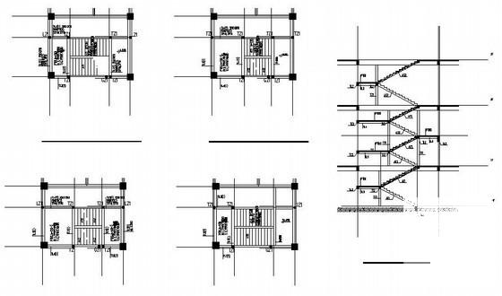 框架结构商务中心结构CAD施工图纸（3层筏板结构） - 4