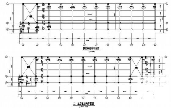 框架结构小学教学楼结构CAD施工图纸（3层独立基础） - 1