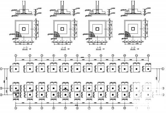 框架结构小学教学楼结构CAD施工图纸（3层独立基础） - 3