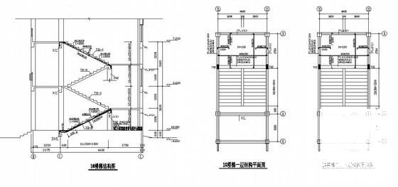 框架结构小学教学楼结构CAD施工图纸（3层独立基础） - 4